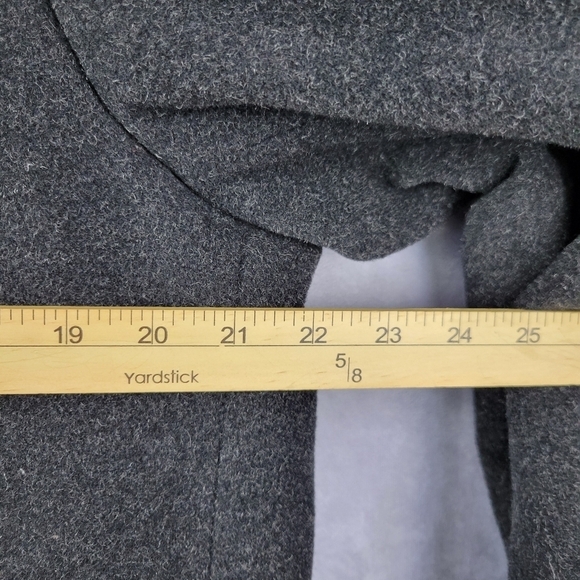 Trade Mark cashmere wool Full coat size L Black/White Italian Fabric - Picture 11 of 14